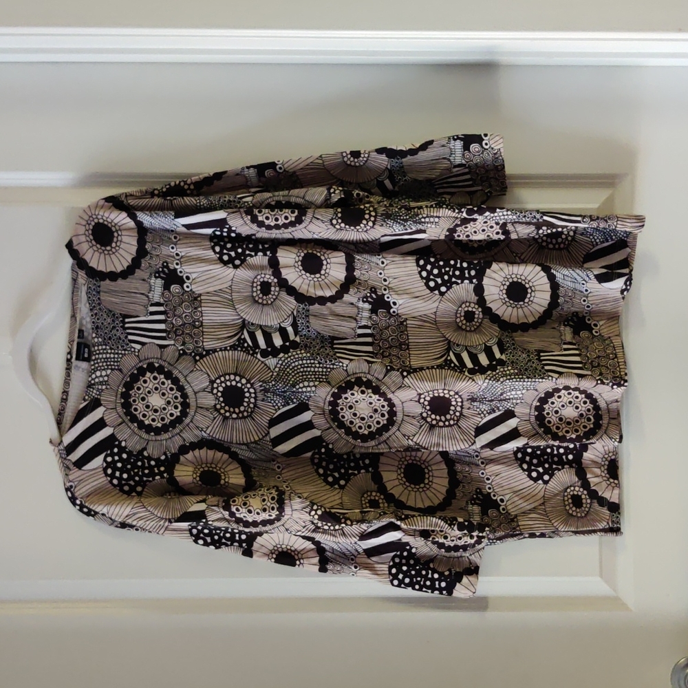 EUC Marimekko for Uniqlo Cotton Tunic Shirt Size Large in Black & White
